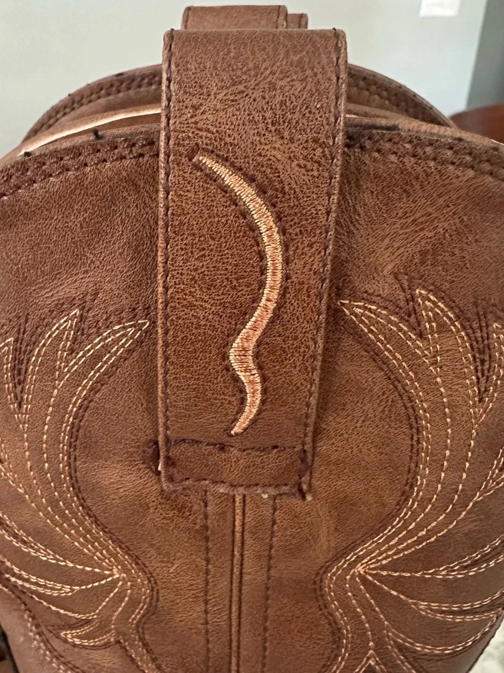 Kids Brown Western Pull-On Cowboy Boots